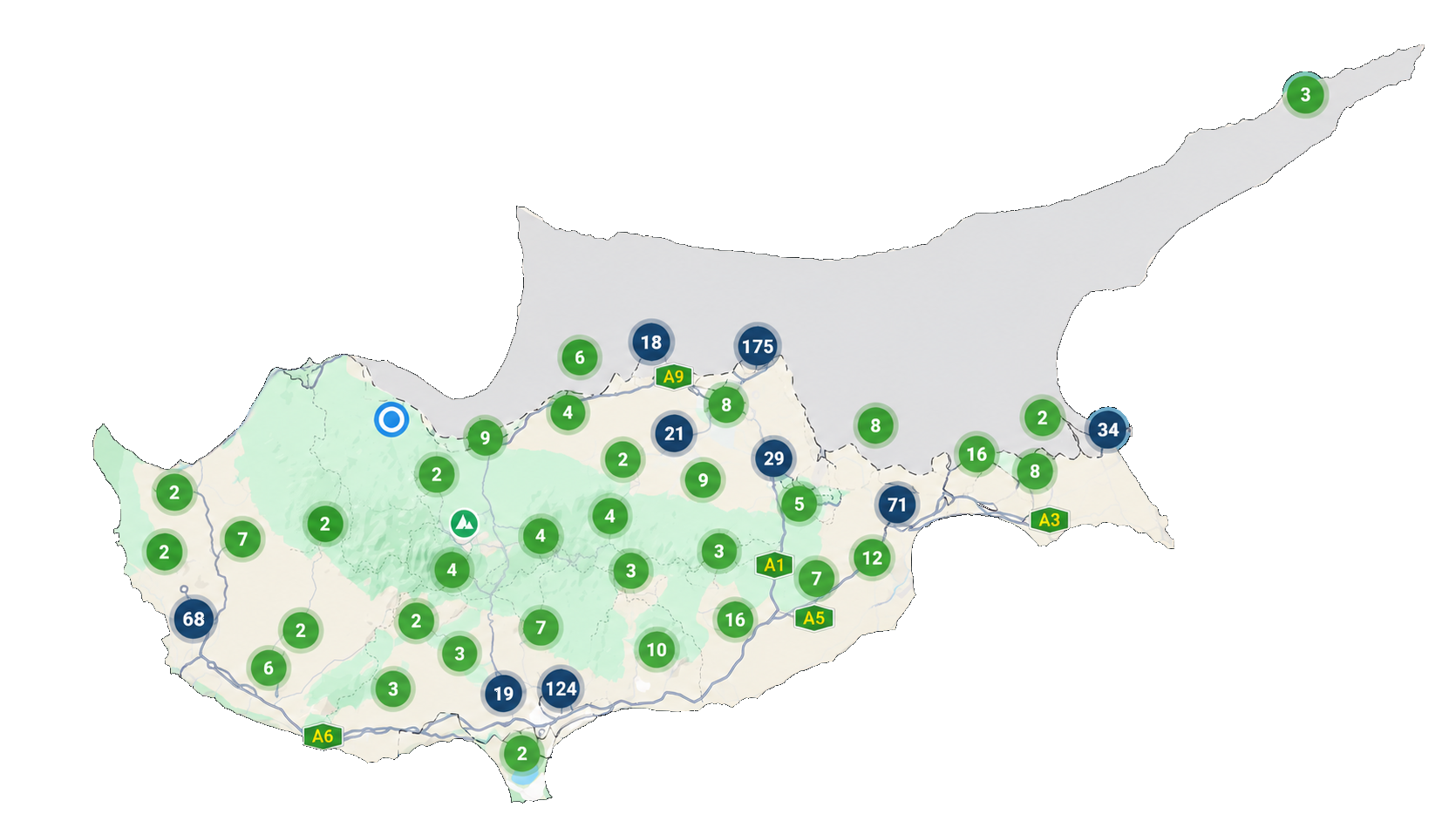 Χάρτης σχολείων Κύπρου